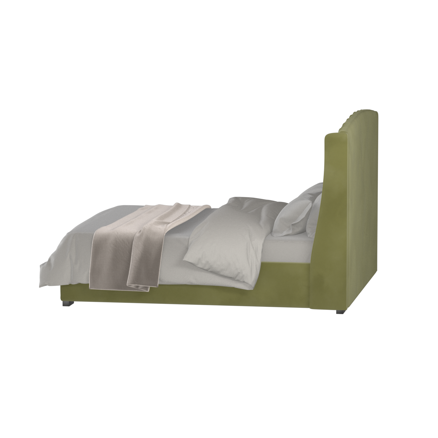 Sophia Upholstered Bed with Buttoned Headboard