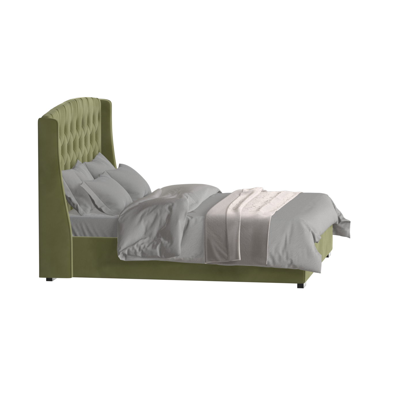 Sophia Upholstered Bed with Buttoned Headboard