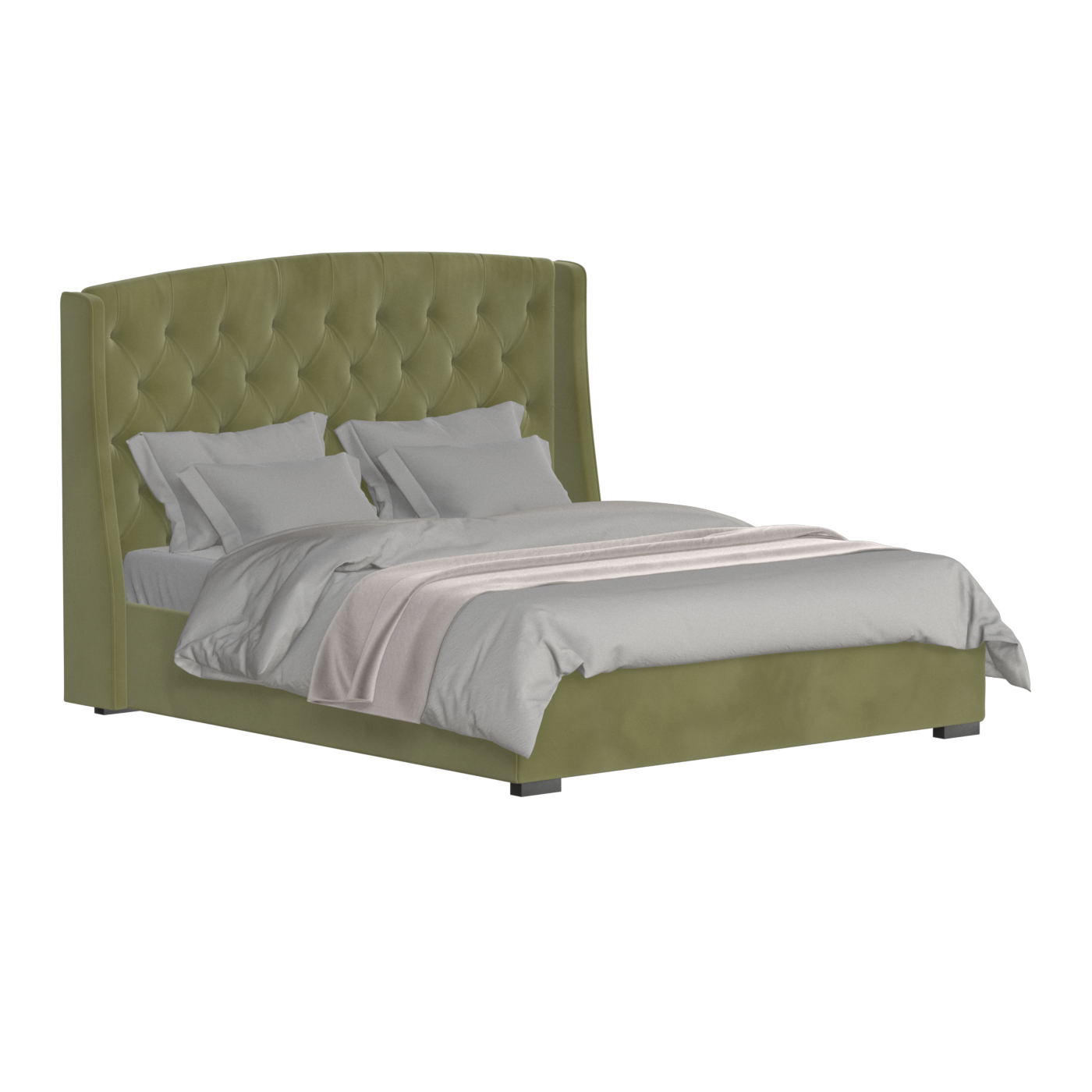 Sophia Upholstered Bed with Buttoned Headboard