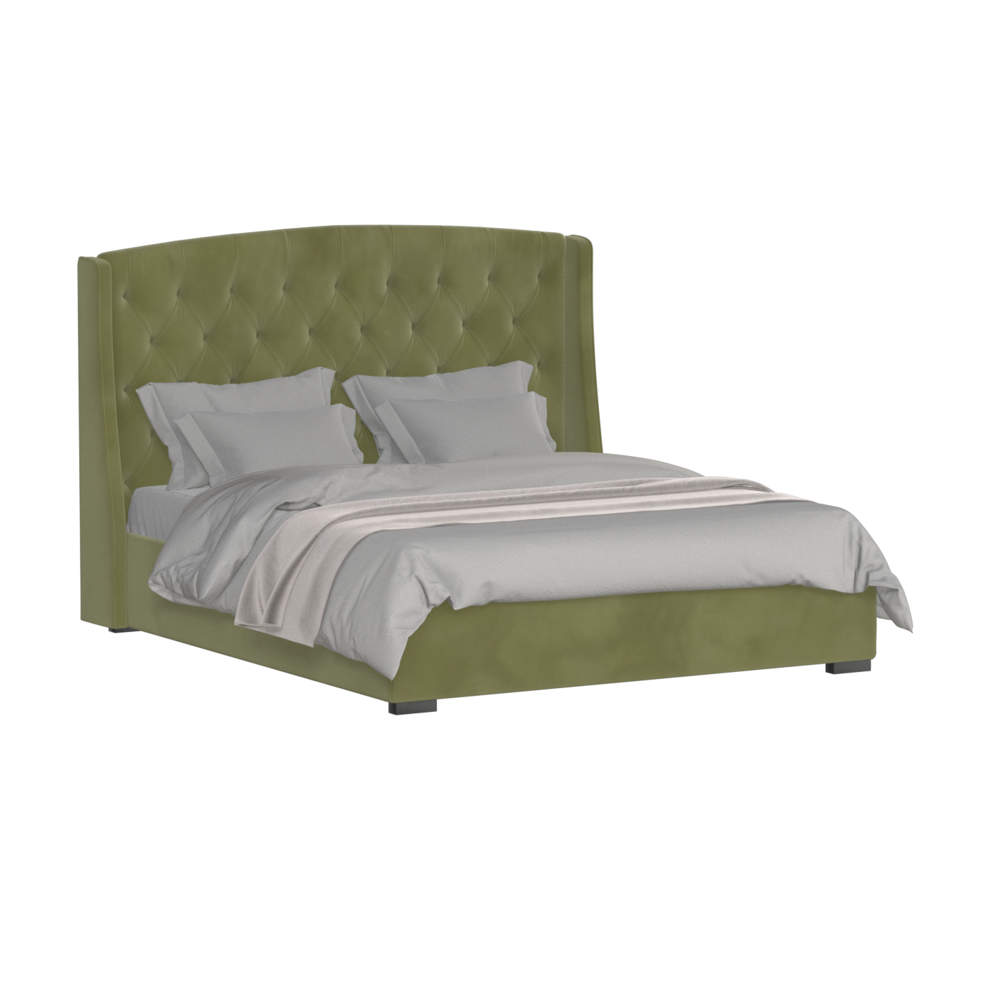 Sophia Upholstered Bed with Buttoned Headboard