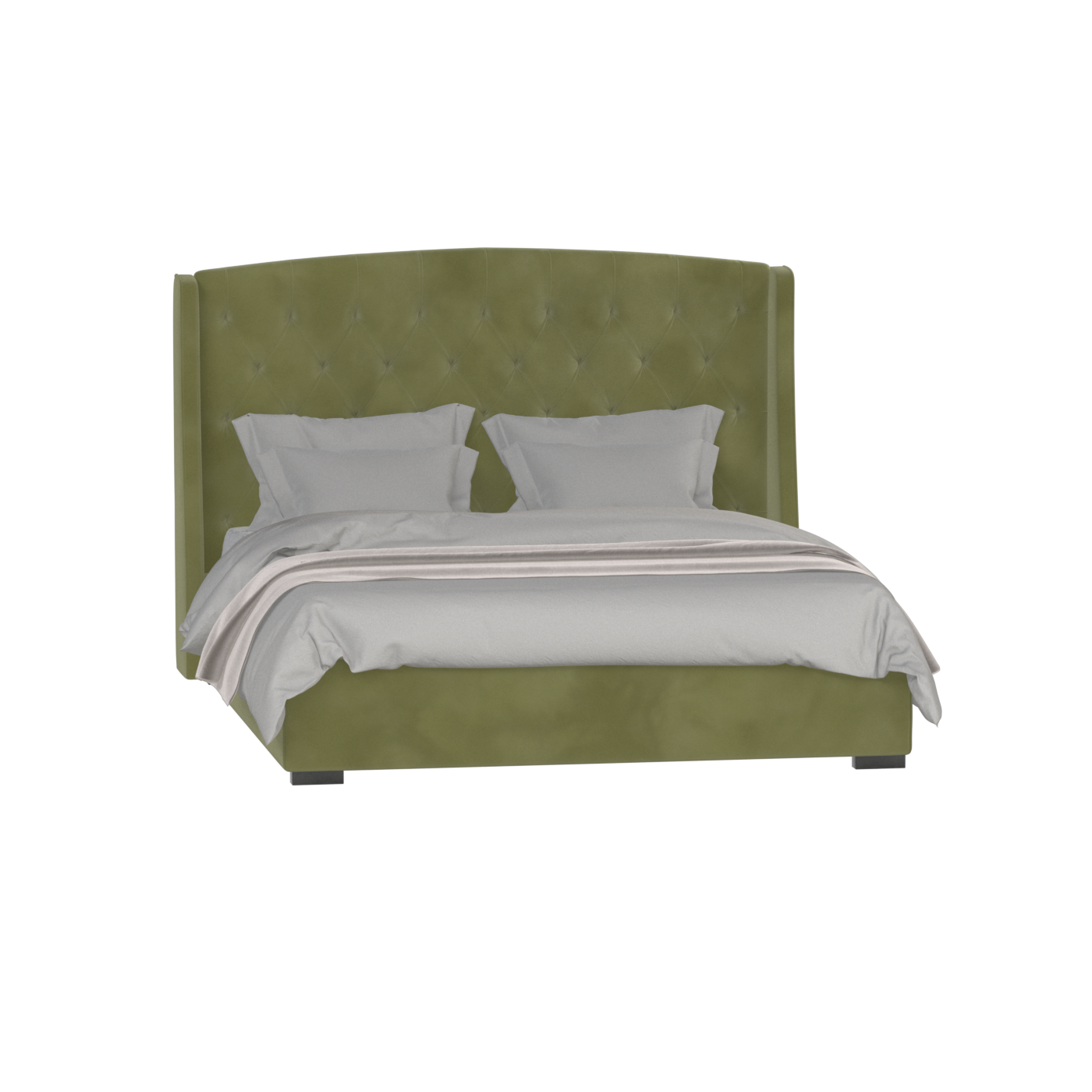 Sophia Upholstered Bed with Buttoned Headboard