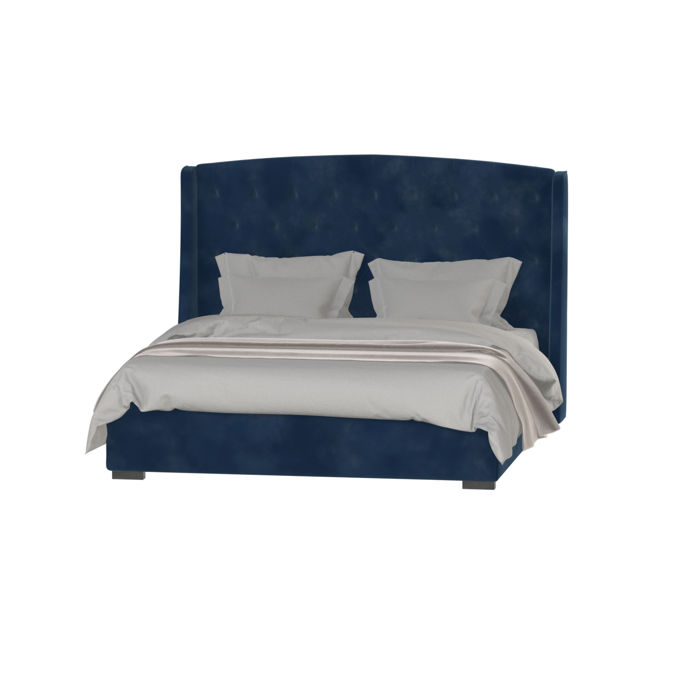 Sophia Upholstered Bed with Buttoned Headboard