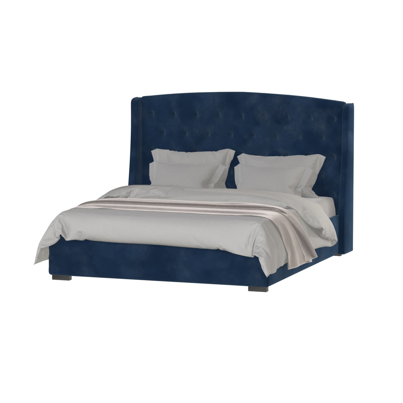 Sophia Upholstered Bed with Buttoned Headboard