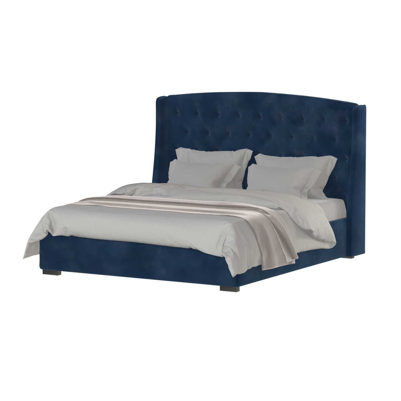 Sophia Upholstered Bed with Buttoned Headboard