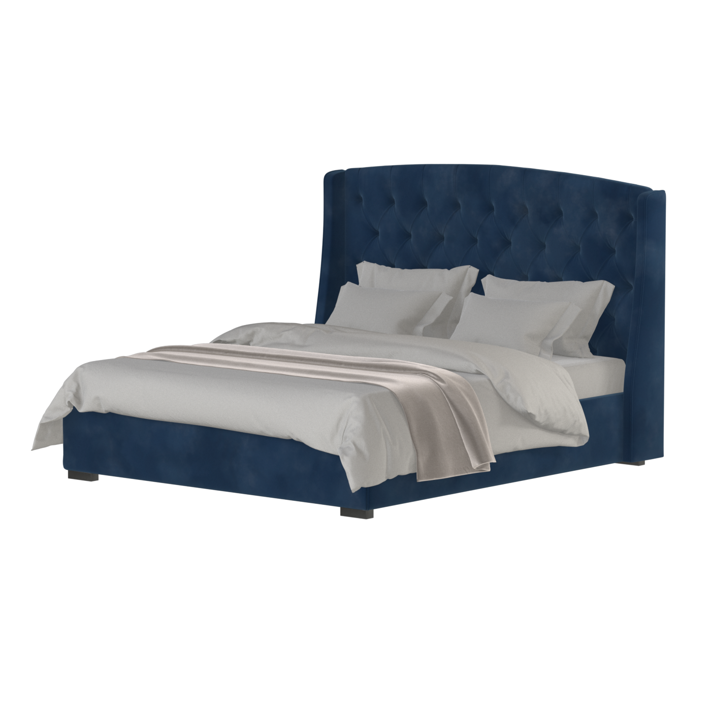 Sophia Upholstered Bed with Buttoned Headboard