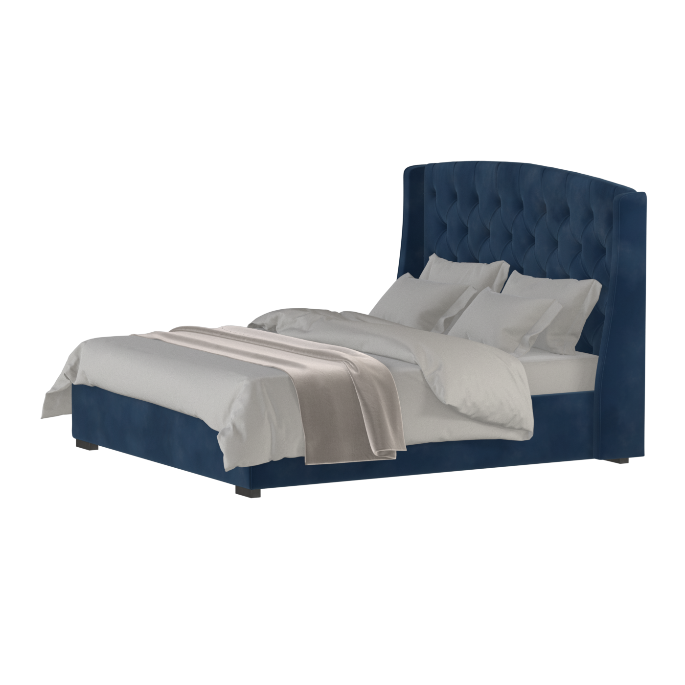 Sophia Upholstered Bed with Buttoned Headboard