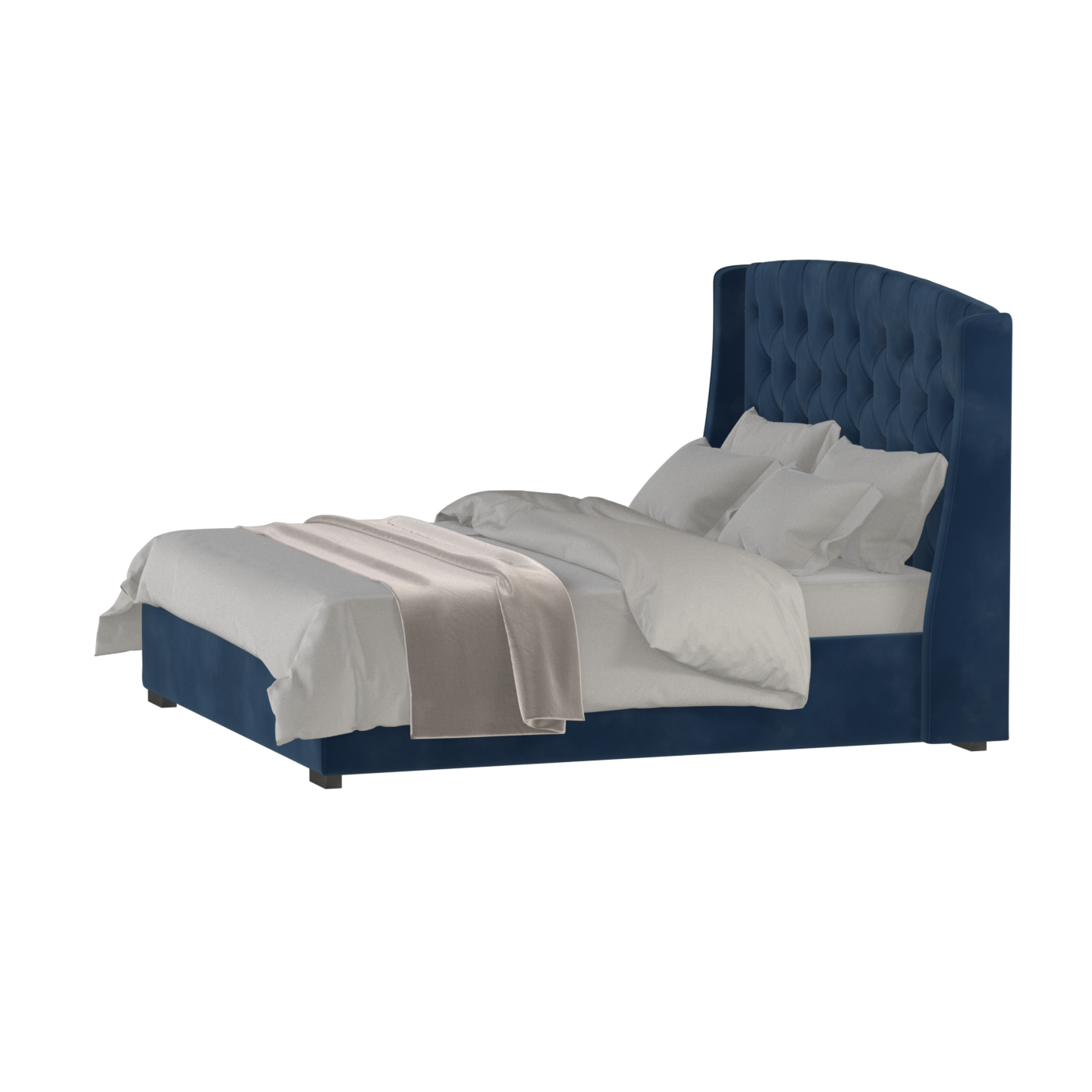 Sophia Upholstered Bed with Buttoned Headboard