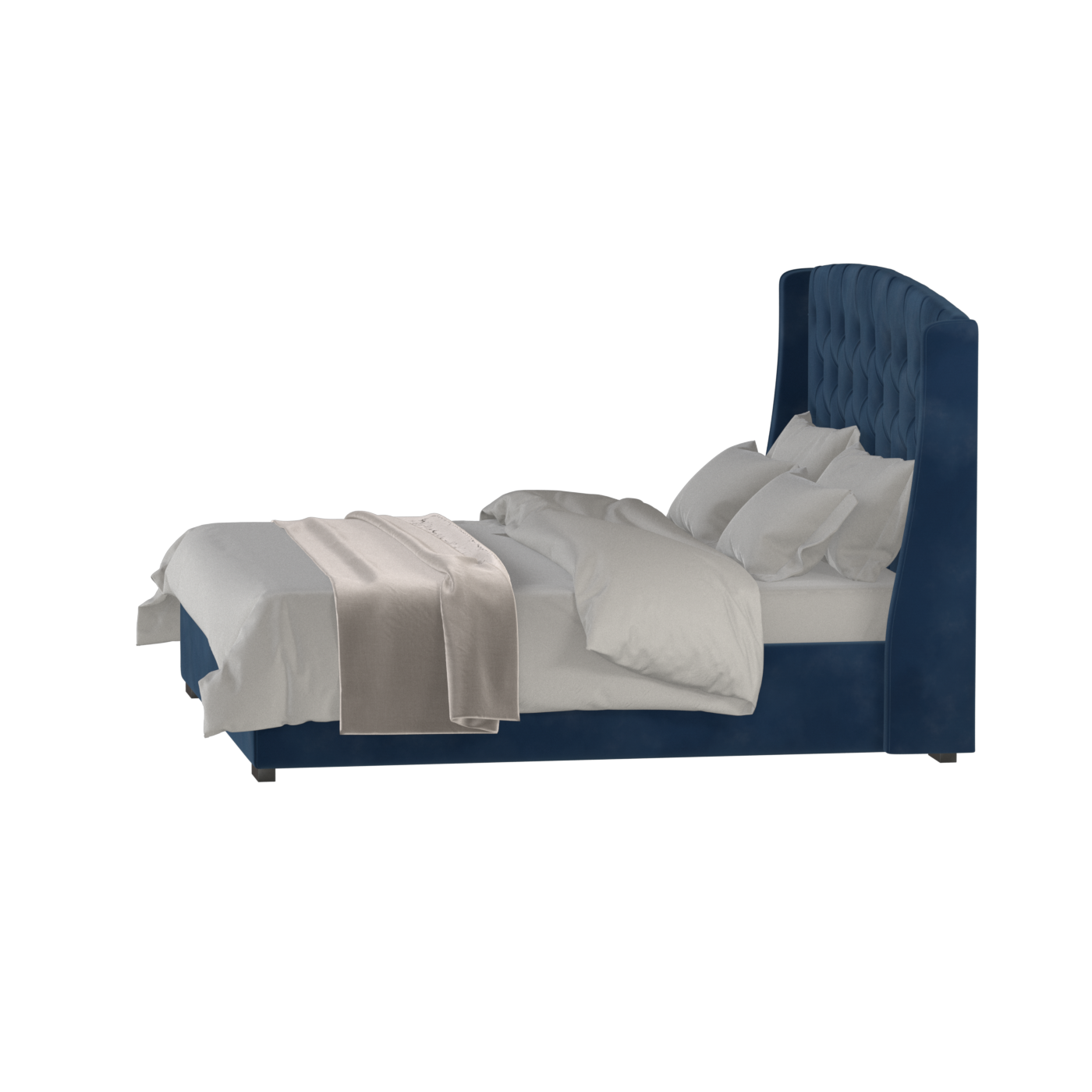 Sophia Upholstered Bed with Buttoned Headboard