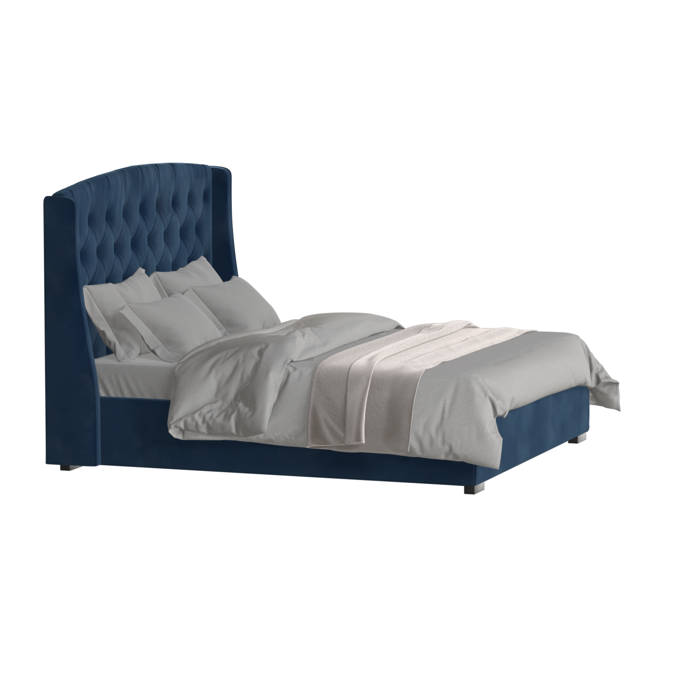 Sophia Upholstered Bed with Buttoned Headboard