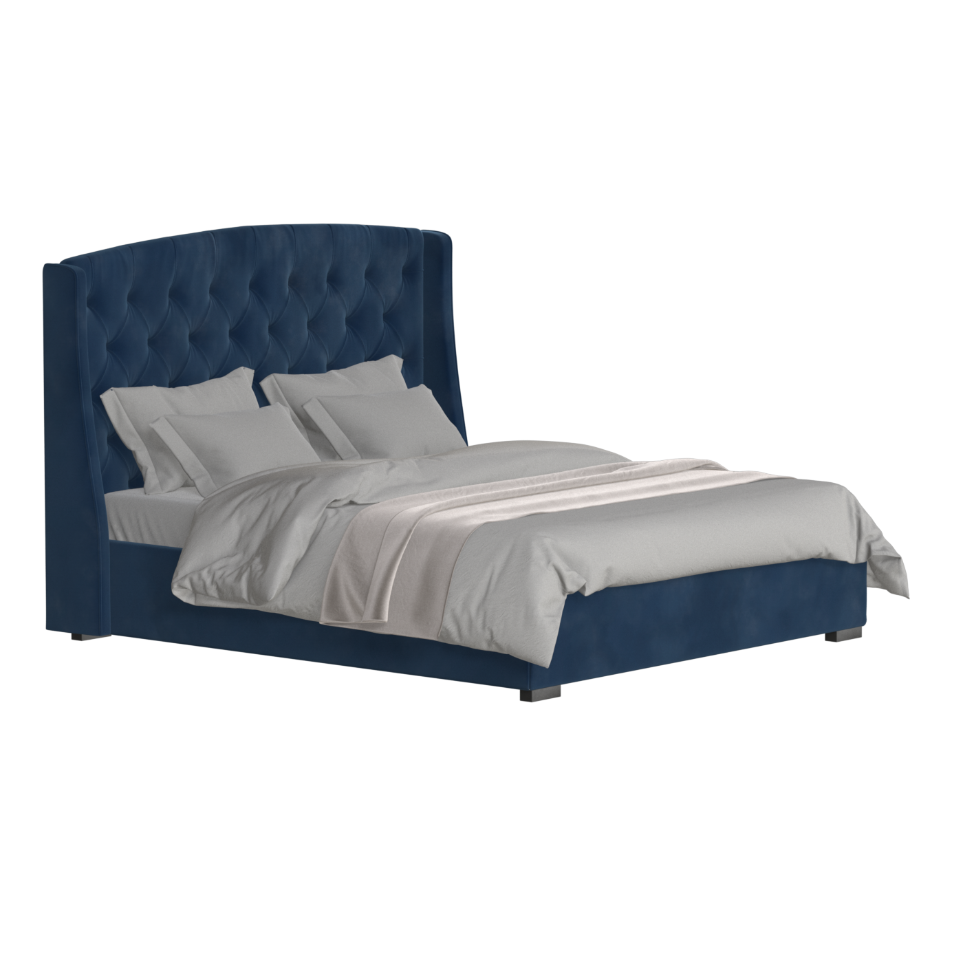 Sophia Upholstered Bed with Buttoned Headboard