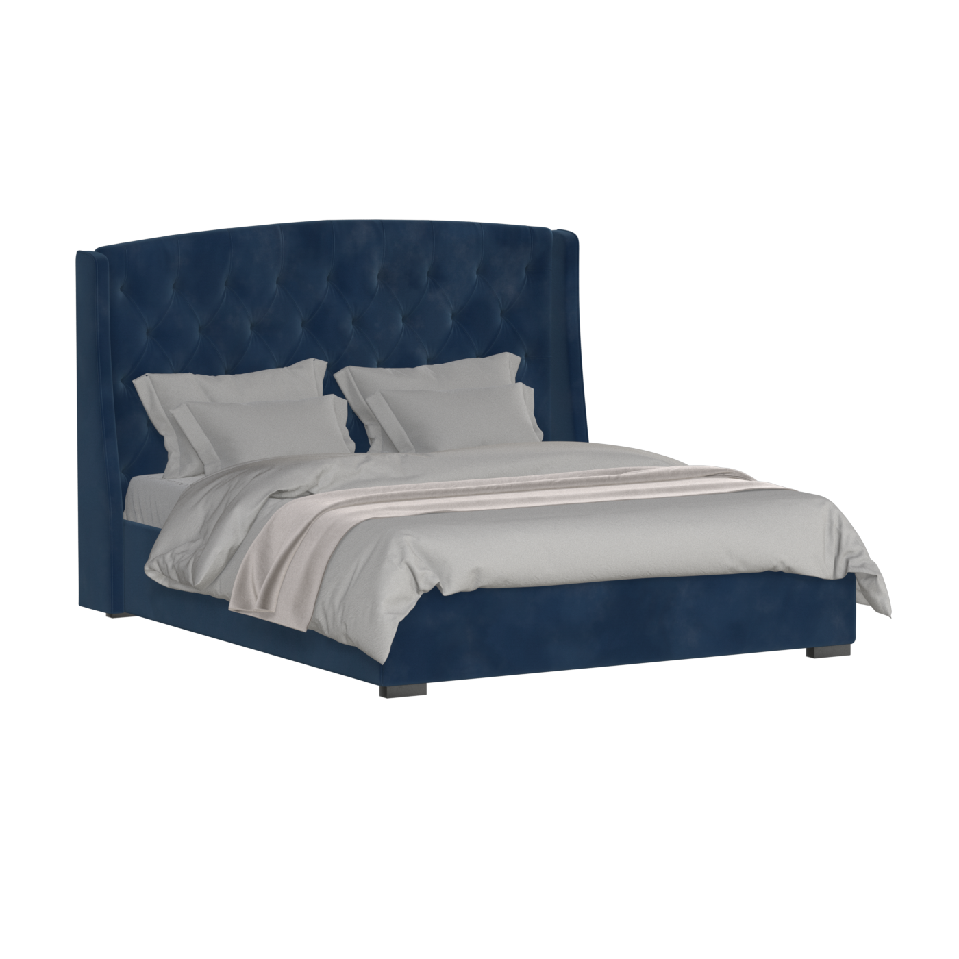 Sophia Upholstered Bed with Buttoned Headboard