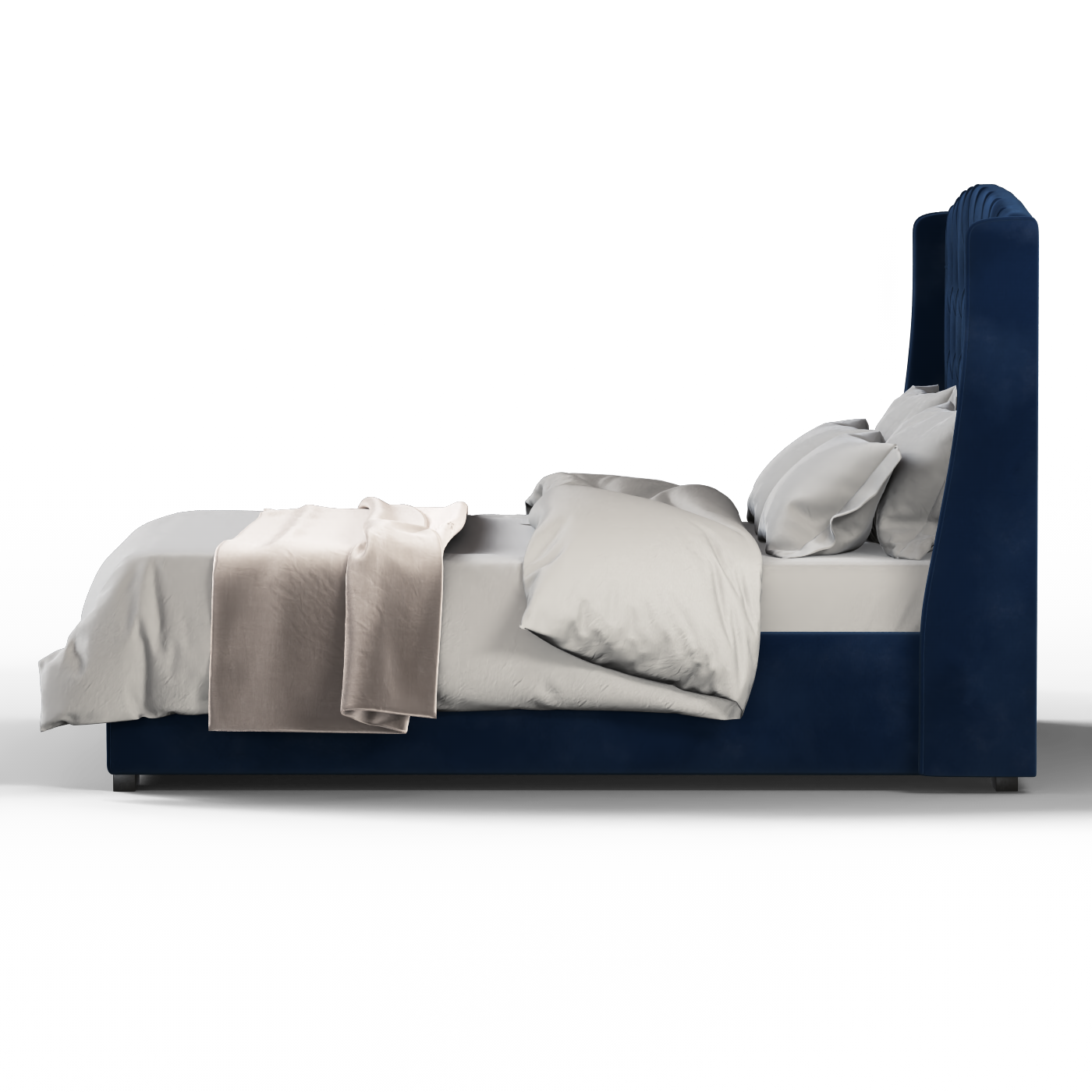 Sophia Upholstered Bed with Buttoned Headboard