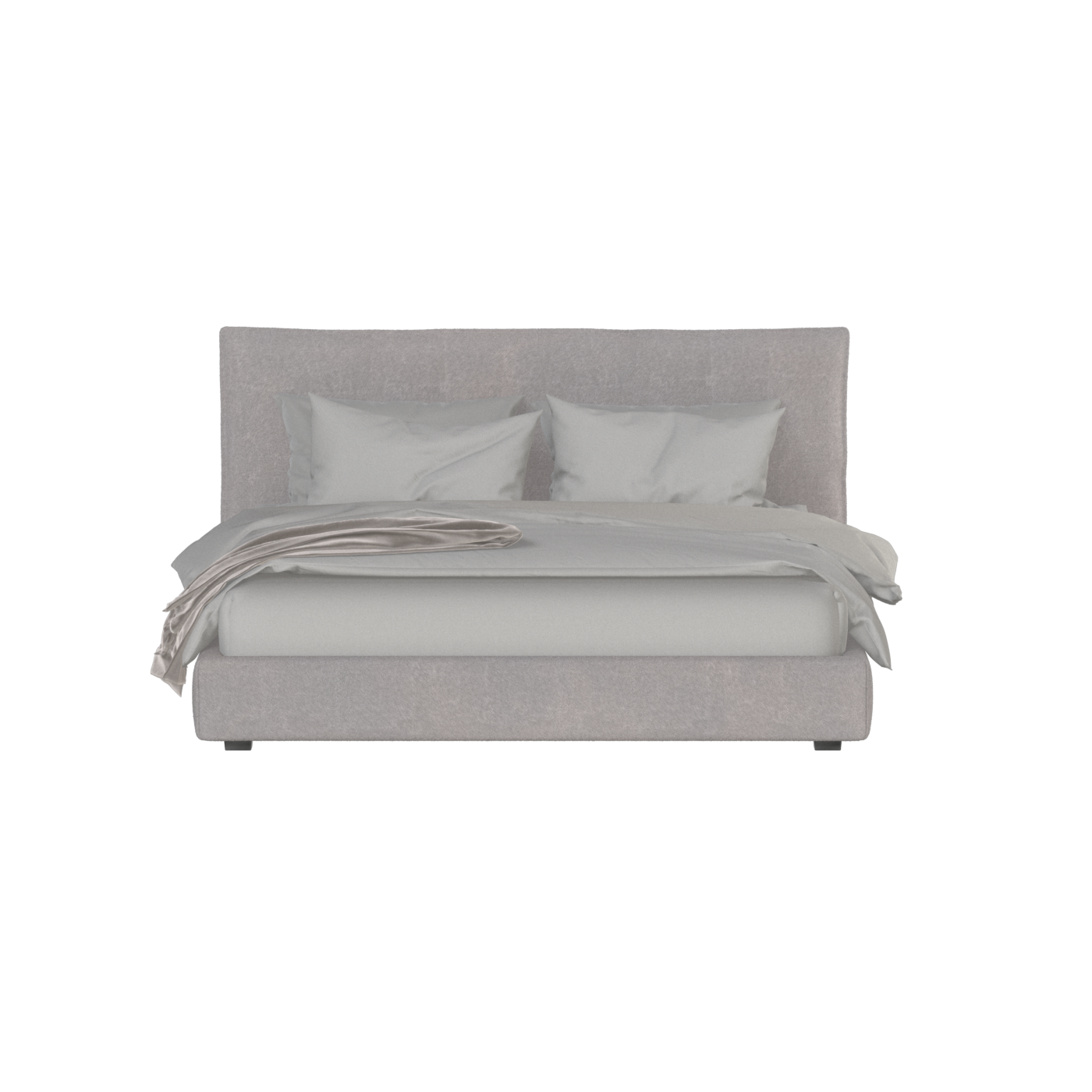 Thea Upholstered Double Bed with Clean Headboard