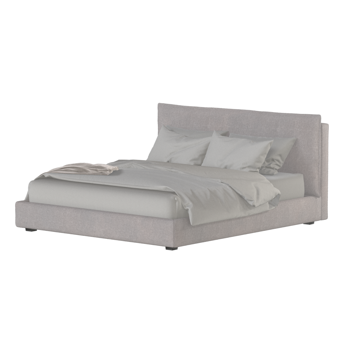 Thea Upholstered Double Bed with Clean Headboard