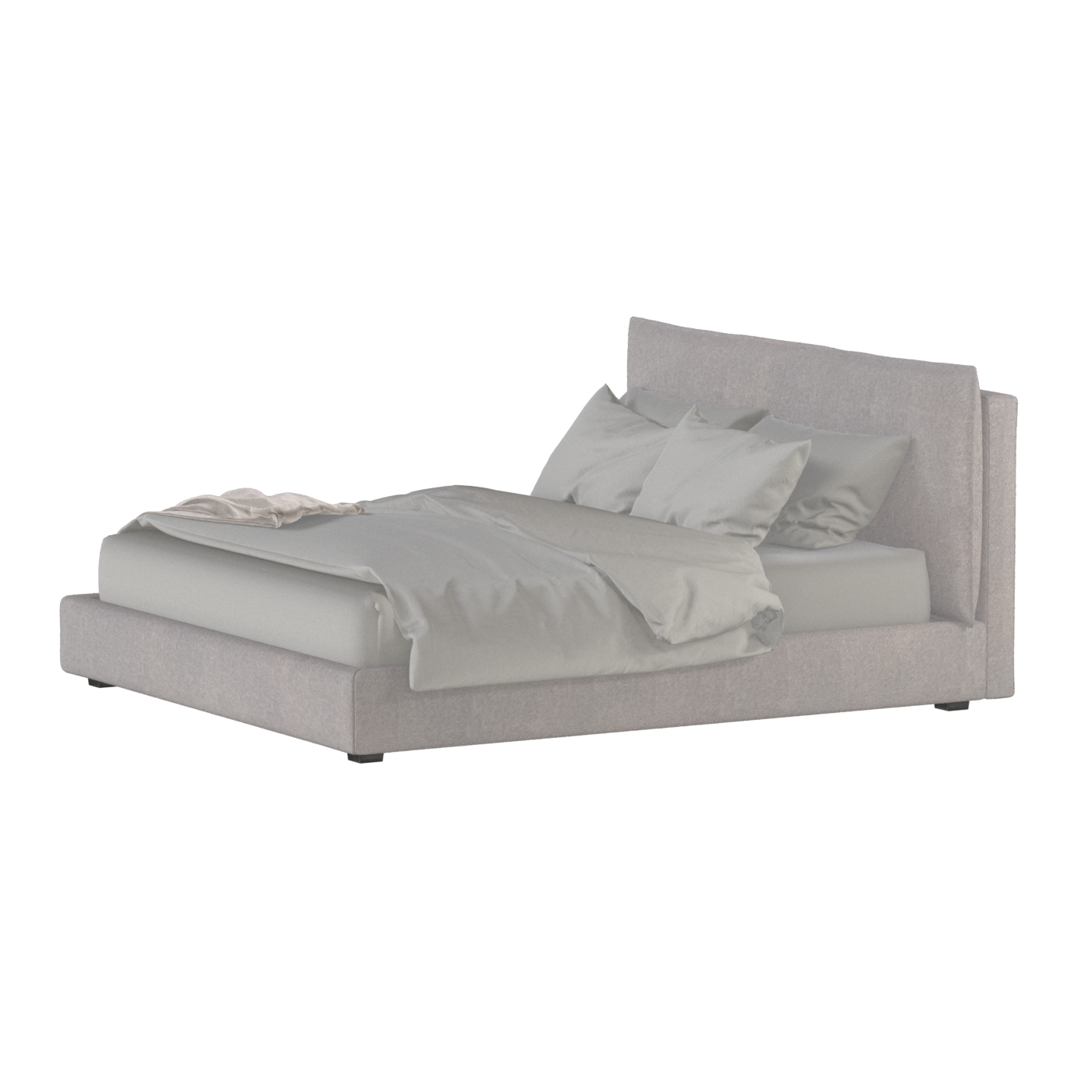 Thea Upholstered Double Bed with Clean Headboard