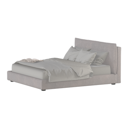 Thea Upholstered Double Bed with Clean Headboard