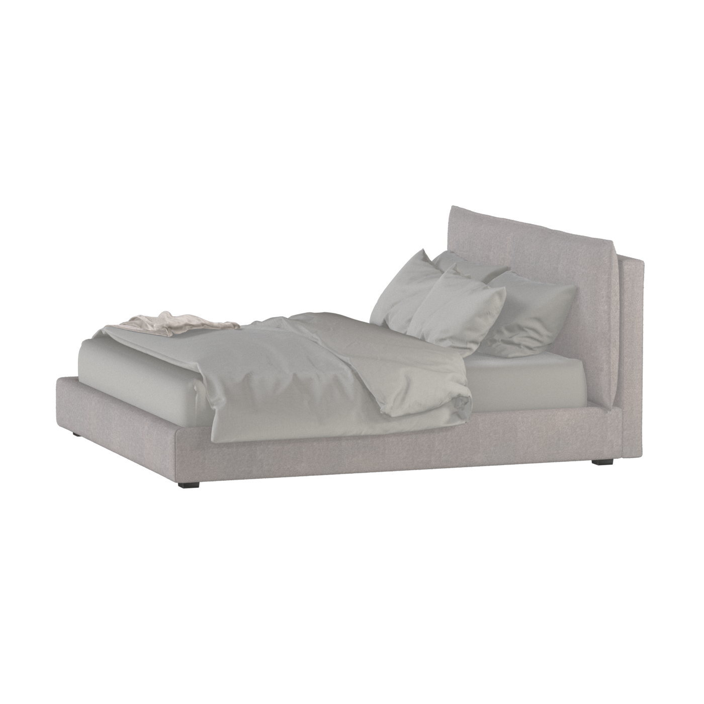 Thea Upholstered Double Bed with Clean Headboard