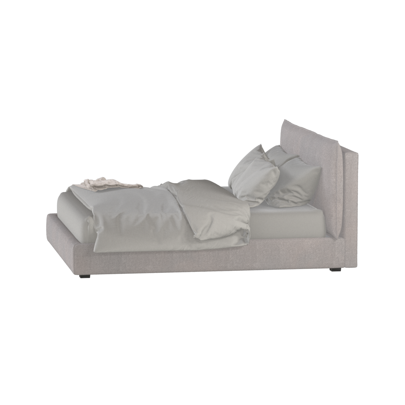 Thea Upholstered Double Bed with Clean Headboard
