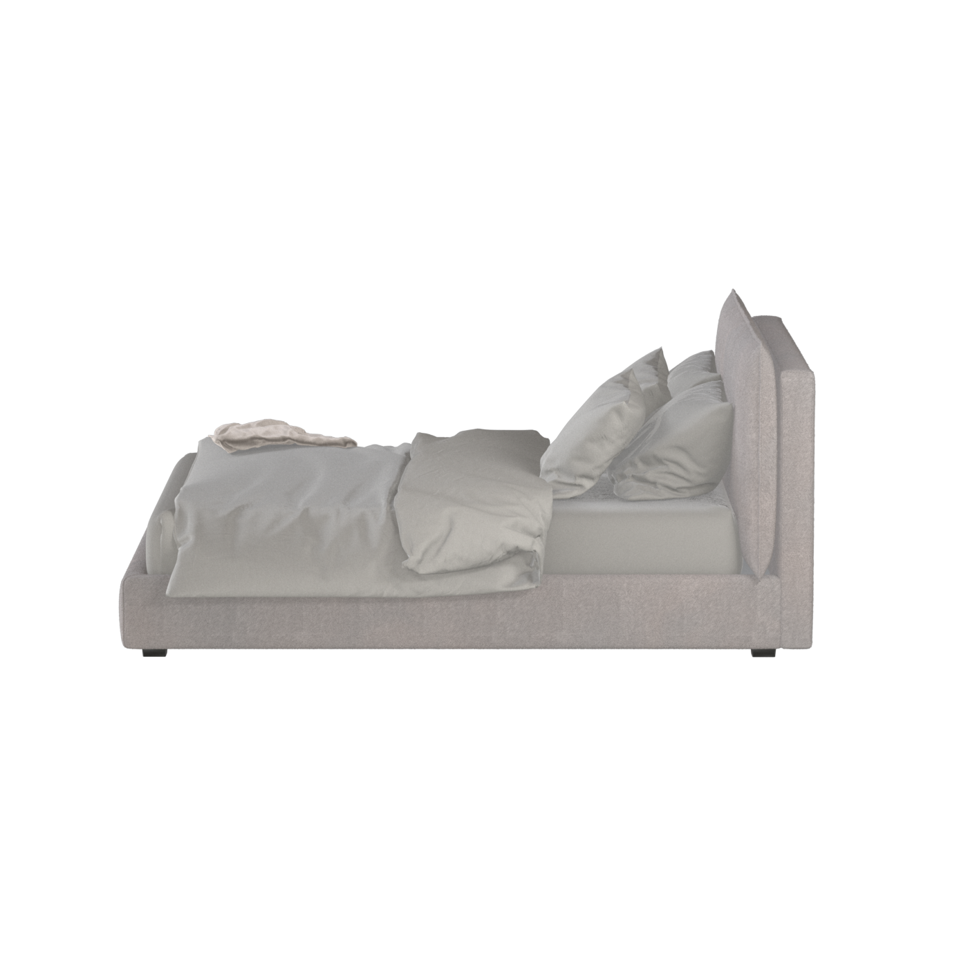 Thea Upholstered Double Bed with Clean Headboard