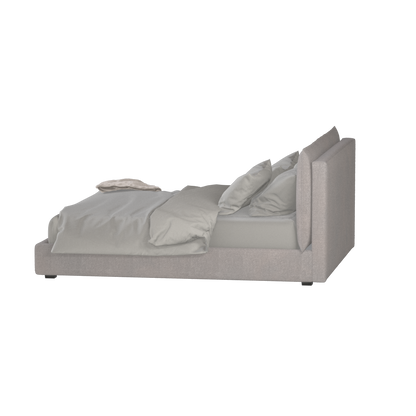 Thea Upholstered Double Bed with Clean Headboard