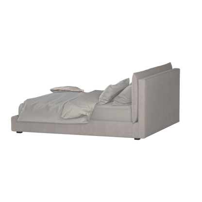 Thea Upholstered Double Bed with Clean Headboard