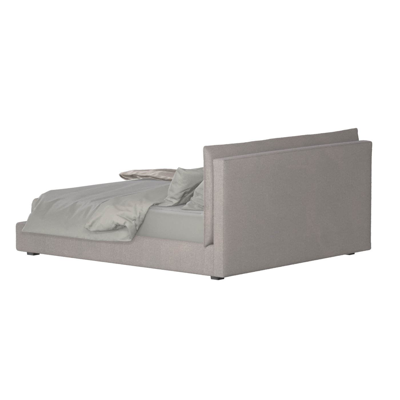 Thea Upholstered Double Bed with Clean Headboard