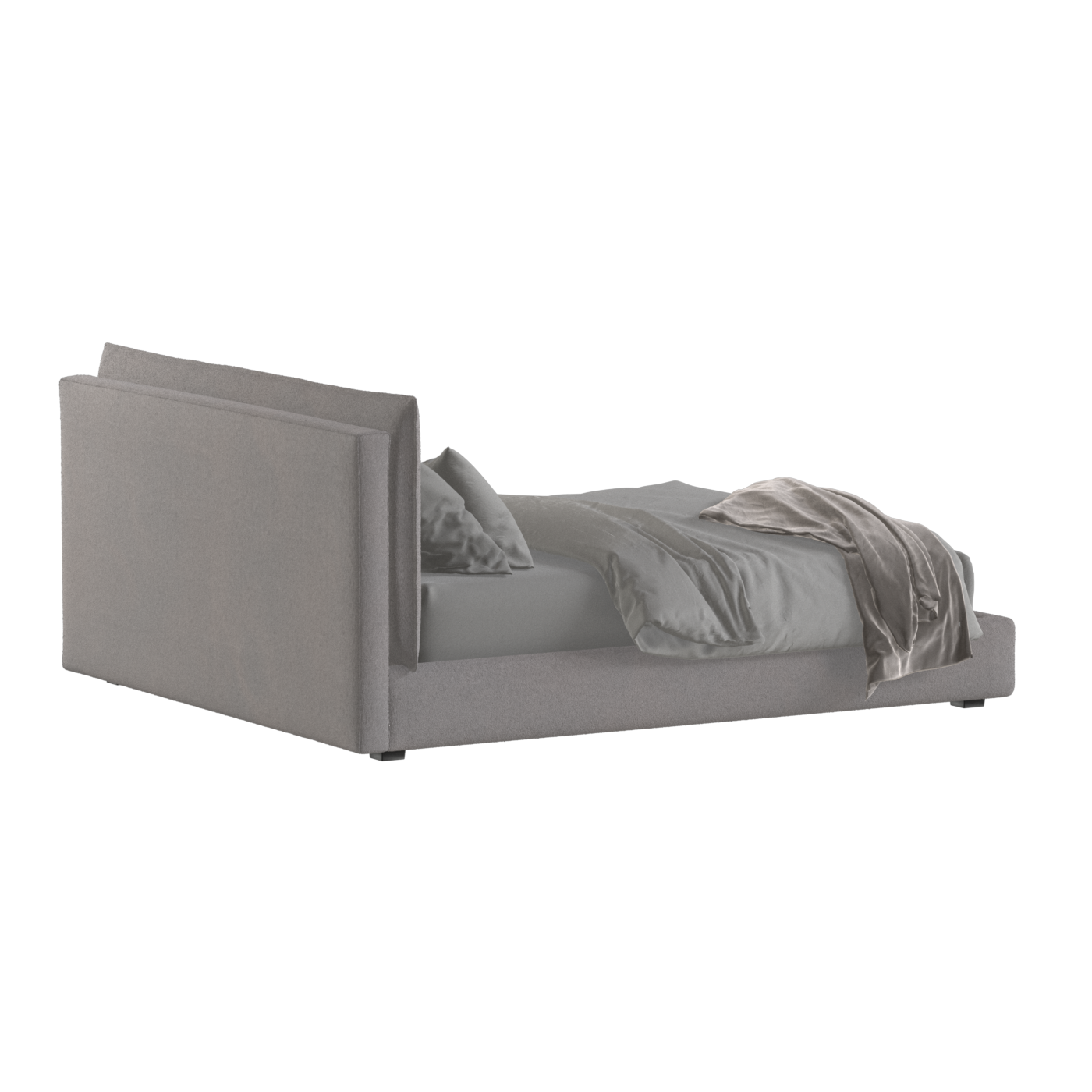 Thea Upholstered Double Bed with Clean Headboard