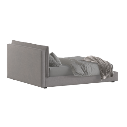 Thea Upholstered Double Bed with Clean Headboard