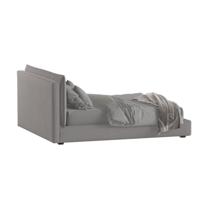 Thea Upholstered Double Bed with Clean Headboard