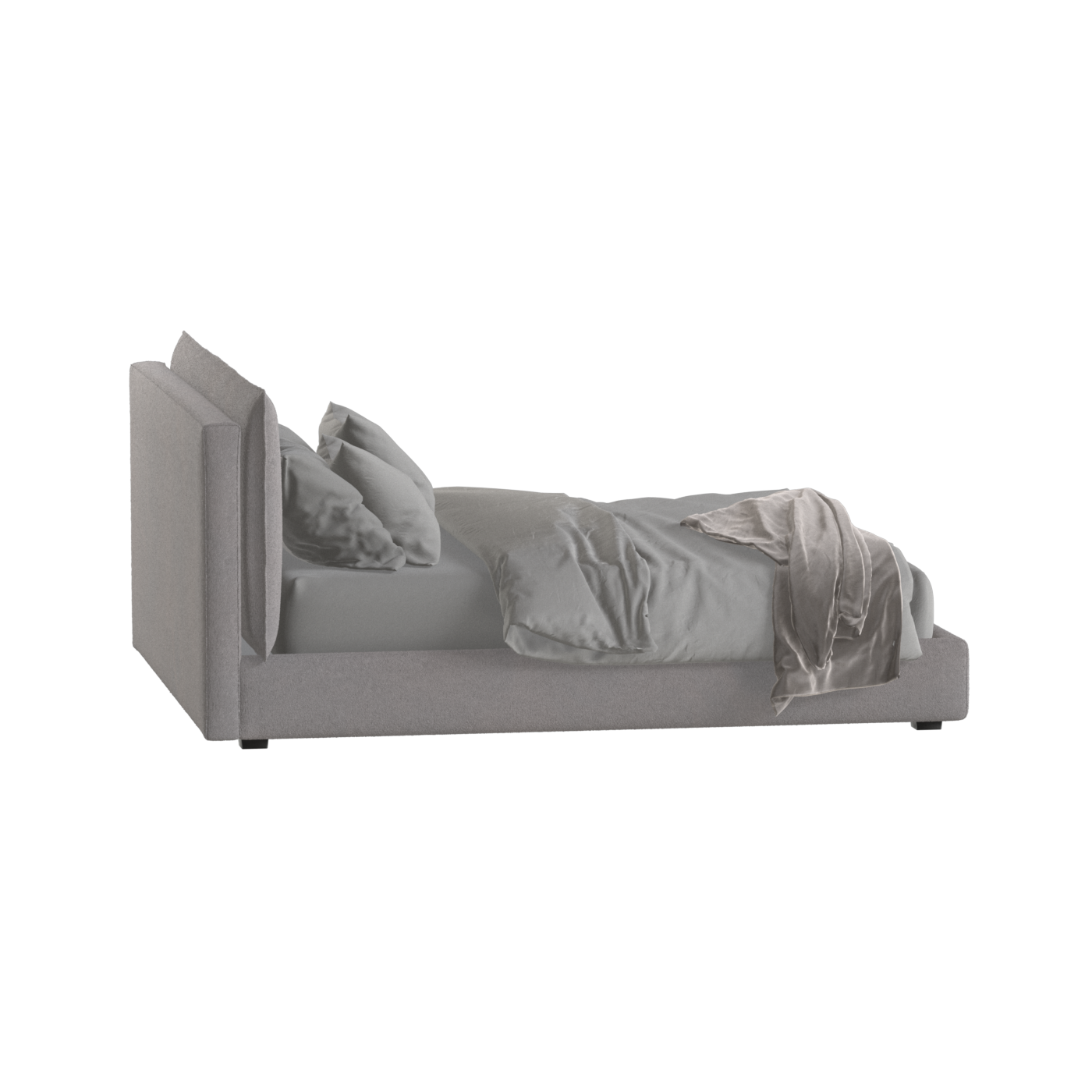 Thea Upholstered Double Bed with Clean Headboard