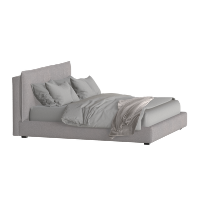 Thea Upholstered Double Bed with Clean Headboard