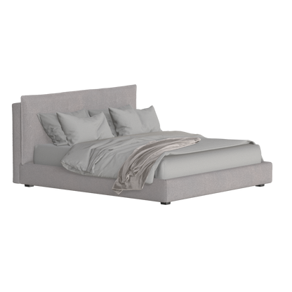 Thea Upholstered Double Bed with Clean Headboard