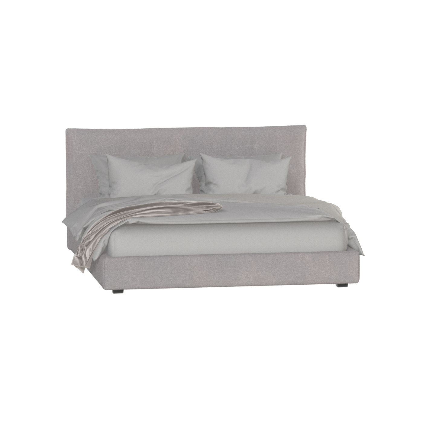 Thea Upholstered Double Bed with Clean Headboard