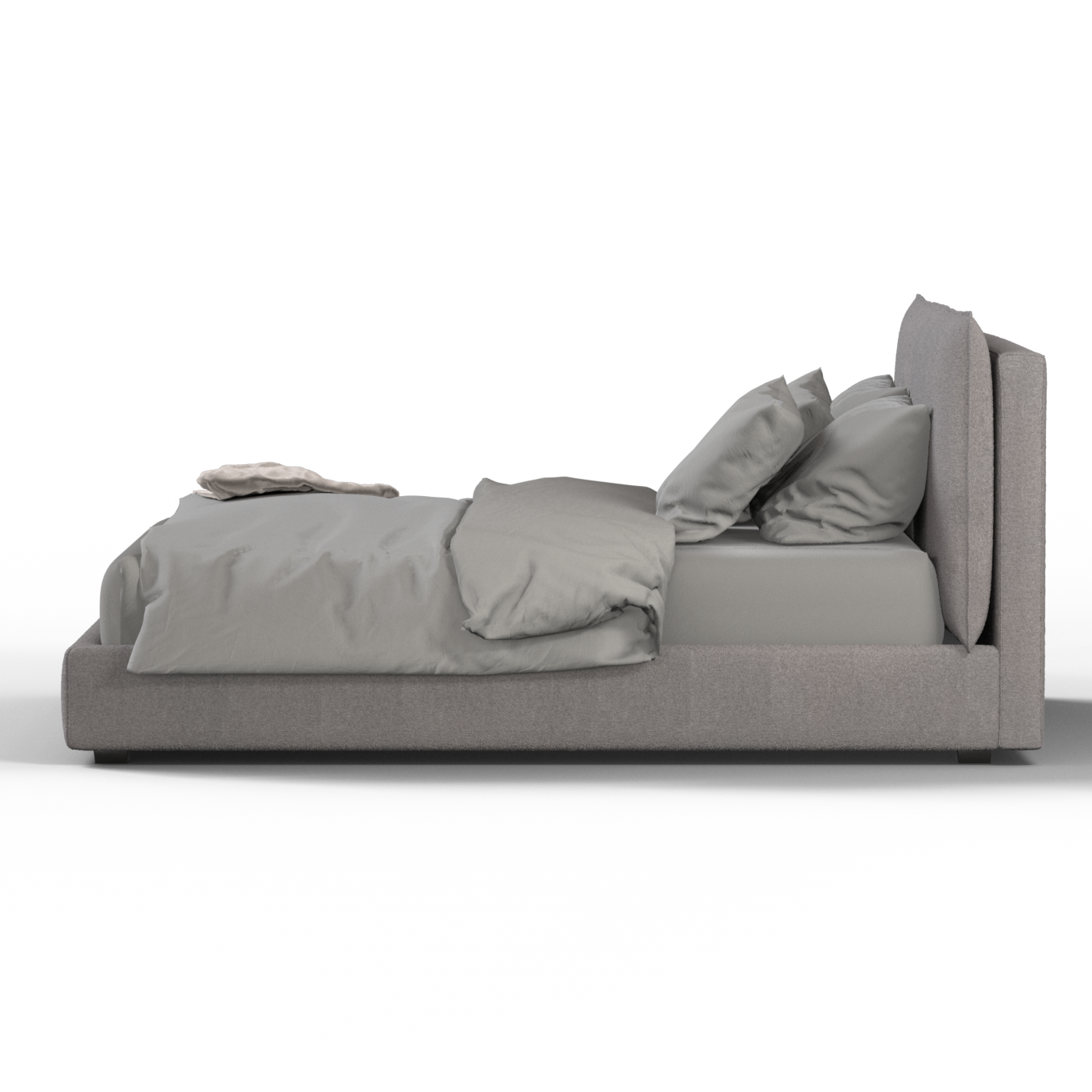 Thea Upholstered Double Bed with Clean Headboard