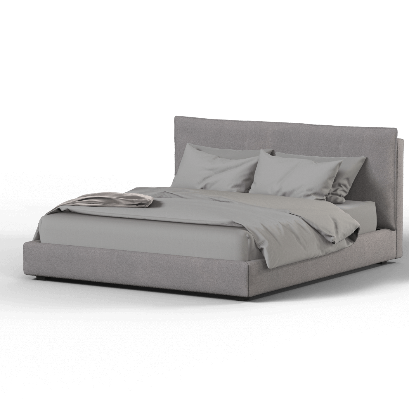 Thea Upholstered Double Bed with Clean Headboard