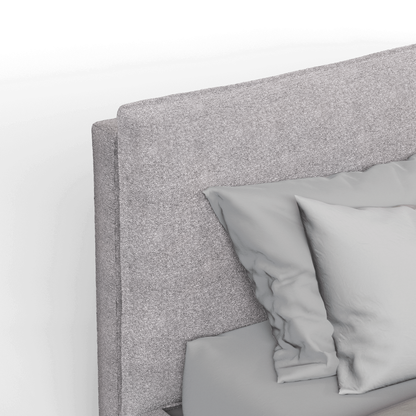 Thea Upholstered Double Bed with Clean Headboard
