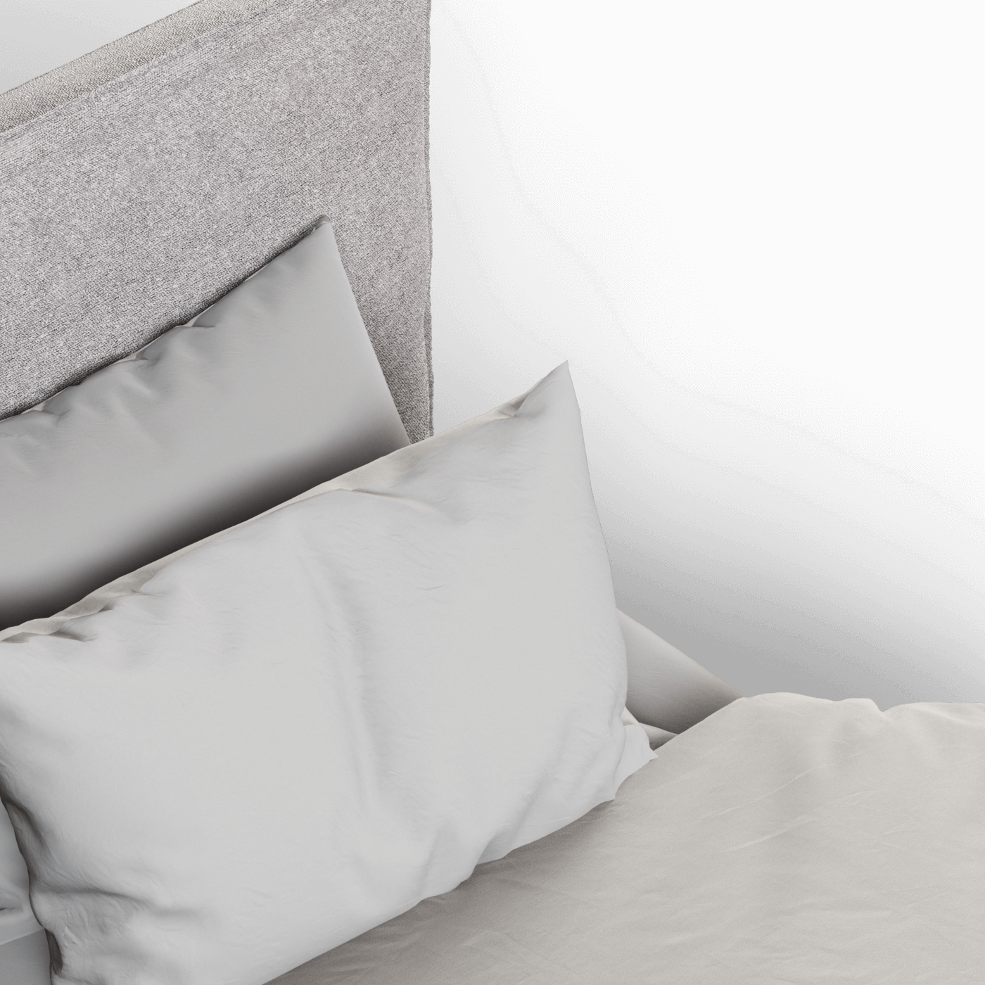 Thea Upholstered Double Bed with Clean Headboard