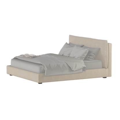 Thea Upholstered Double Bed with Clean Headboard