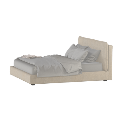 Thea Upholstered Double Bed with Clean Headboard