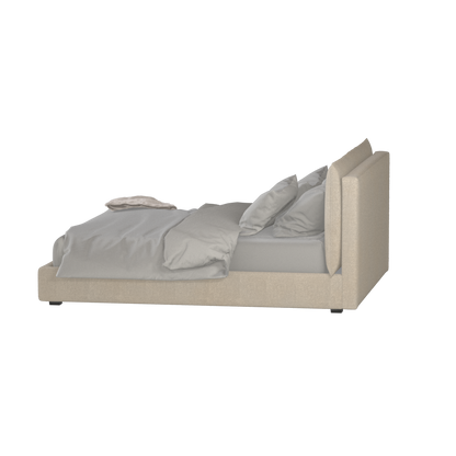 Thea Upholstered Double Bed with Clean Headboard
