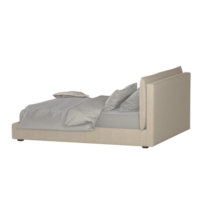 Thea Upholstered Double Bed with Clean Headboard