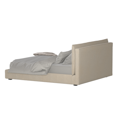 Thea Upholstered Double Bed with Clean Headboard
