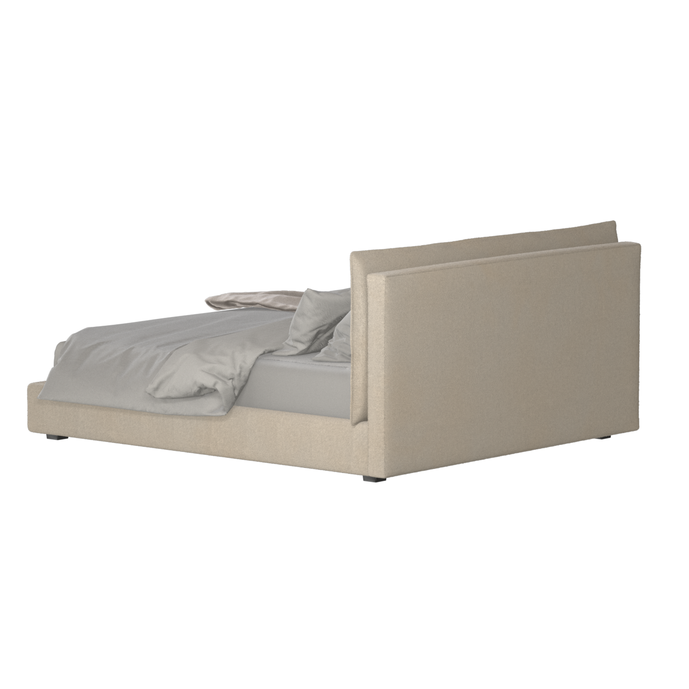 Thea Upholstered Double Bed with Clean Headboard