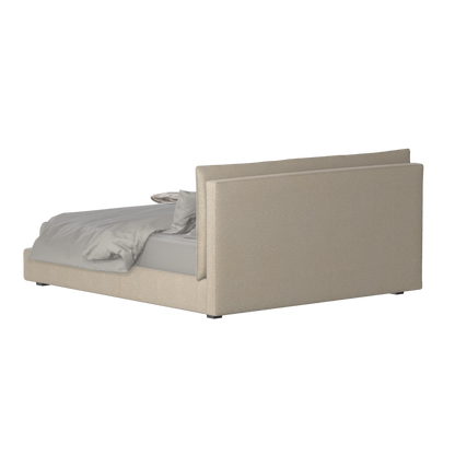 Thea Upholstered Double Bed with Clean Headboard