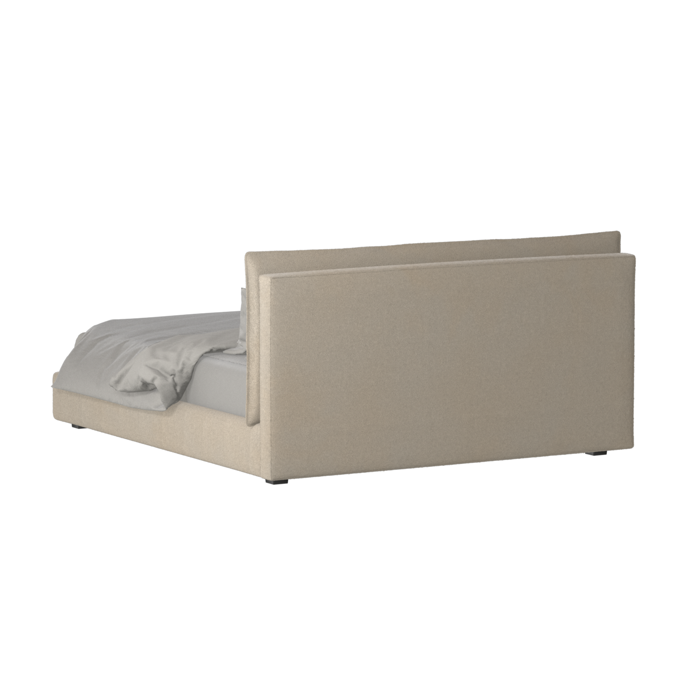 Thea Upholstered Double Bed with Clean Headboard