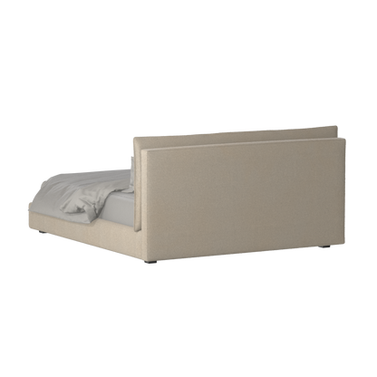 Thea Upholstered Double Bed with Clean Headboard