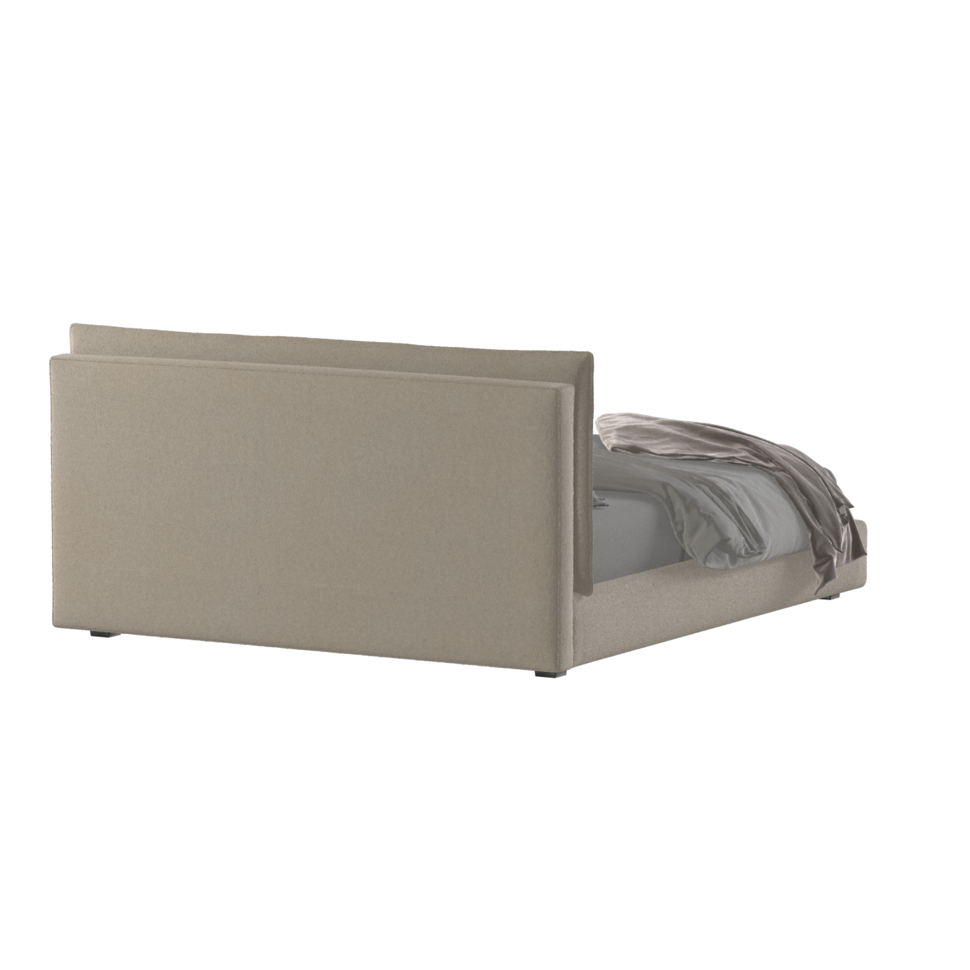 Thea Upholstered Double Bed with Clean Headboard