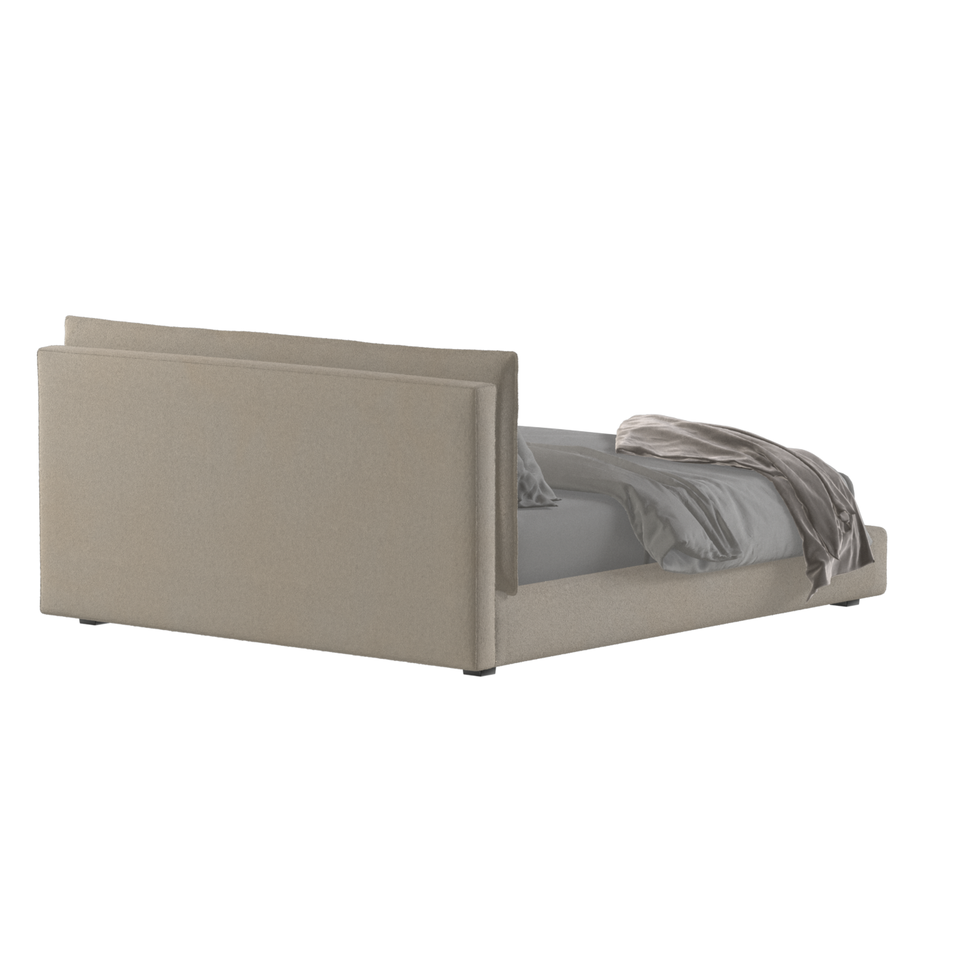 Thea Upholstered Double Bed with Clean Headboard