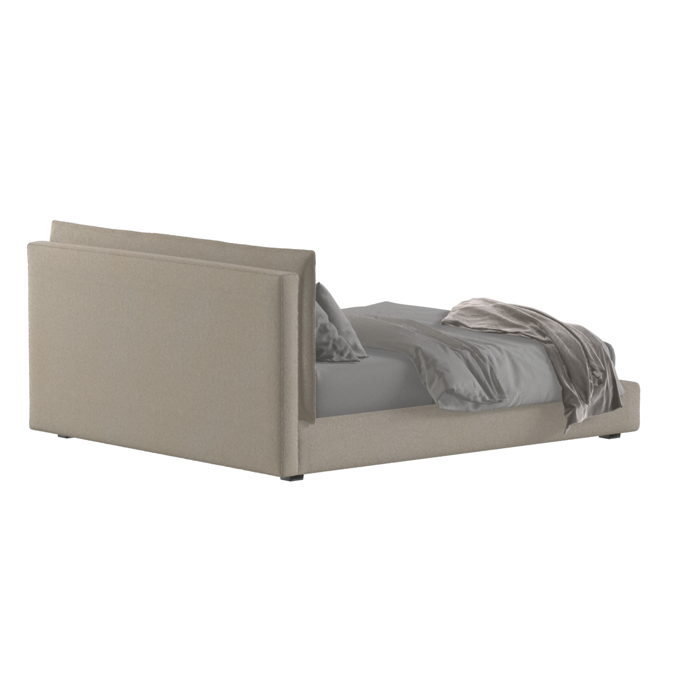 Thea Upholstered Double Bed with Clean Headboard