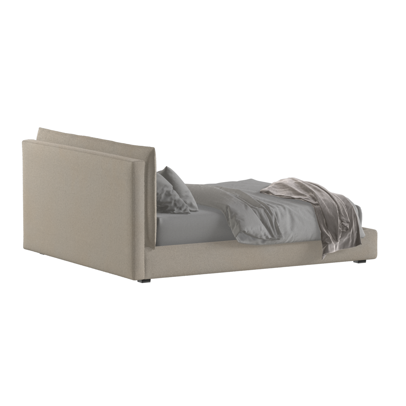 Thea Upholstered Double Bed with Clean Headboard
